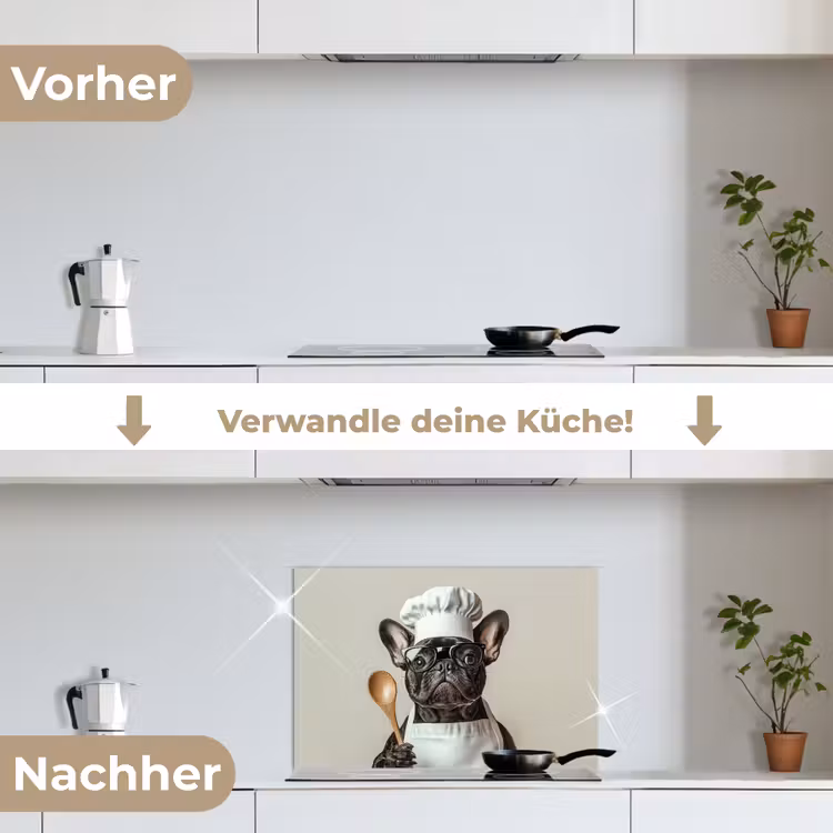 Spritzschutz Küche - Brillen - Hund - Koch — 7