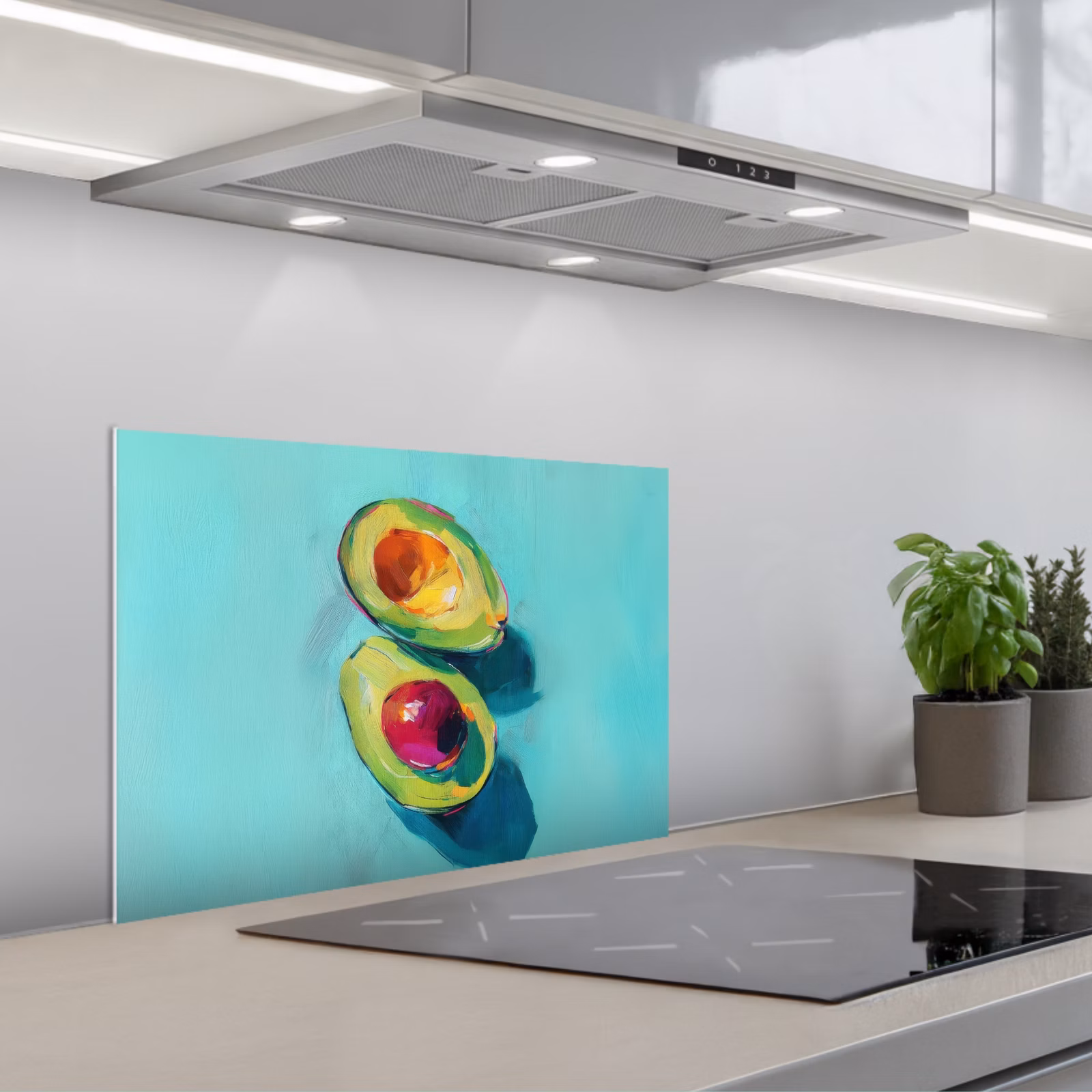 Spritzschutz Küche - Avocado - Grün - Saatgut - Schatten — 1
