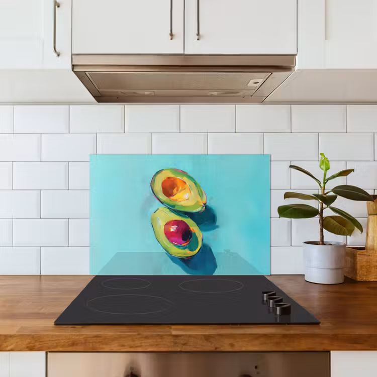 Spritzschutz Küche - Avocado - Grün - Saatgut - Schatten — 3