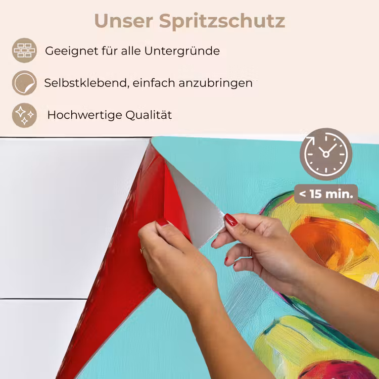 Spritzschutz Küche - Avocado - Grün - Saatgut - Schatten — 4