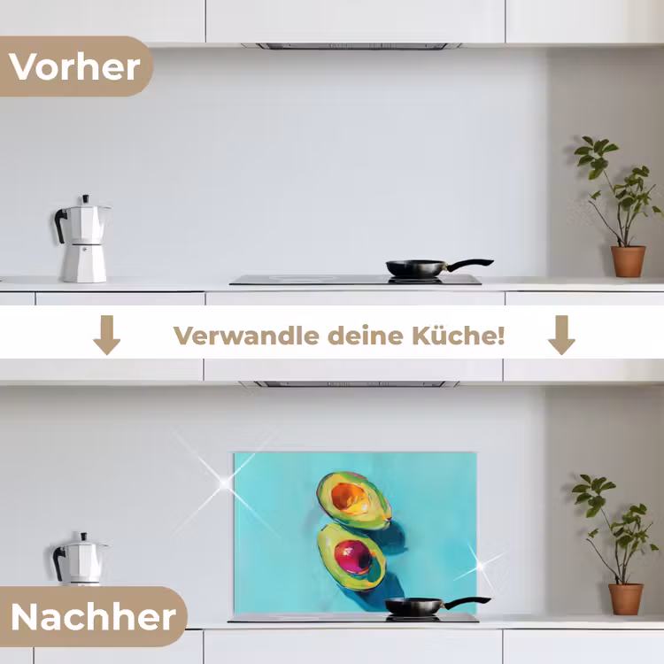 Spritzschutz Küche - Avocado - Grün - Saatgut - Schatten — 7