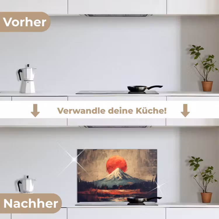 Spritzschutz Küche - Berggipfel - Schnee - Sonne — 7