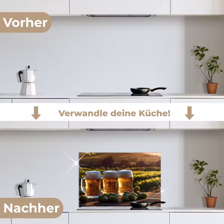 Spritzschutz Küche - Bier - Hopfen - Landschaft — 7