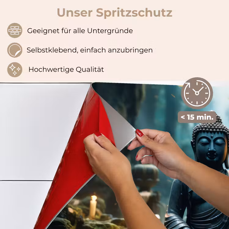 Spritzschutz Küche - Buddha - Statue - Buddha - Zen - Kunst - Buddha — 4