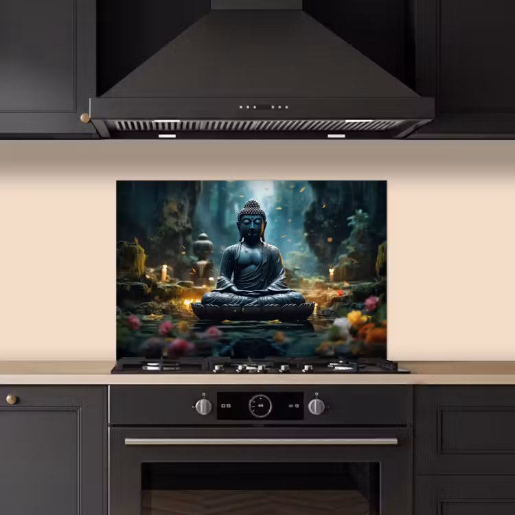 Spritzschutz Küche - Buddha - Statue - Buddha - Zen - Kunst - Buddha — 5