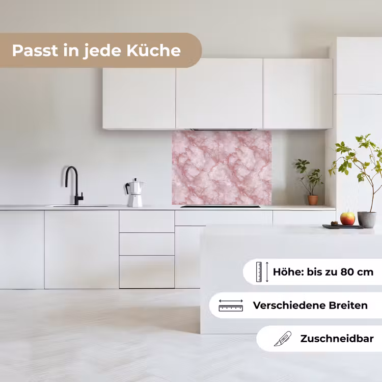 Küchenrückwand - Rosa - Quarzmarmor - Adern — 6