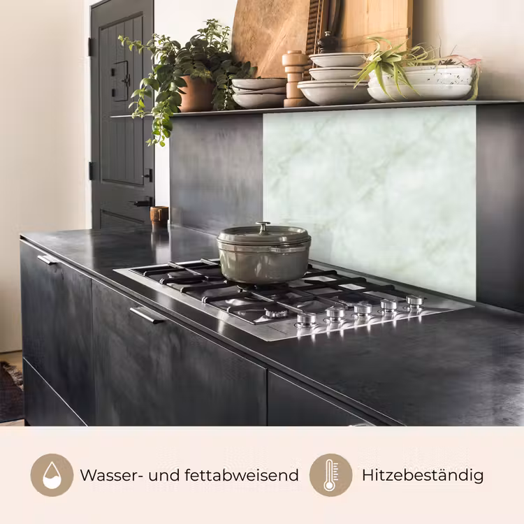 Küchenrückwand - Grün - Marmor - Fließende Adern — 4