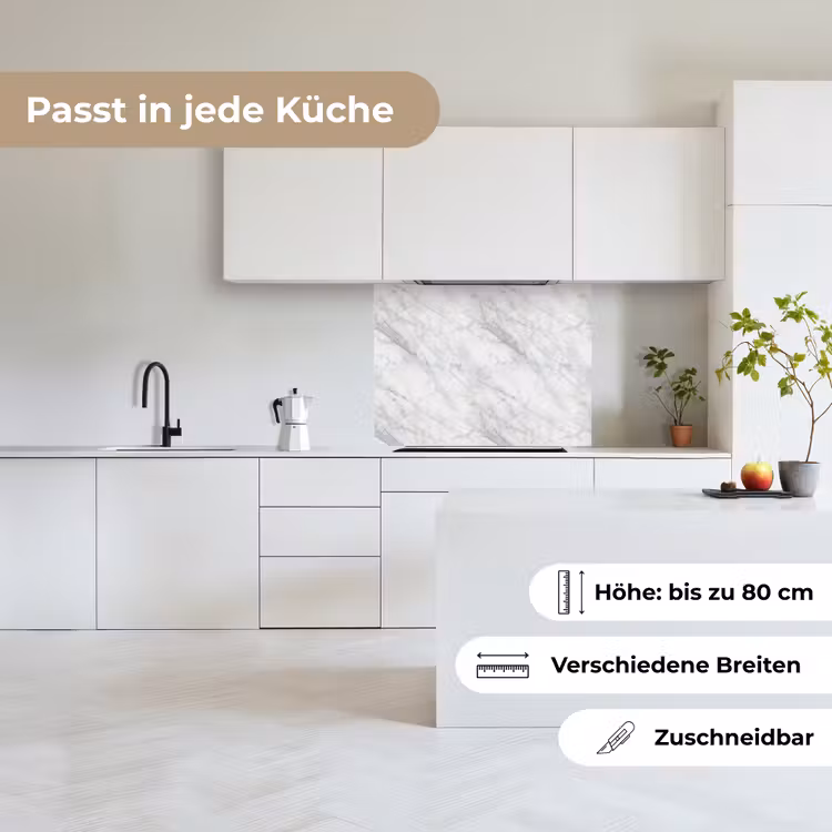 Küchenrückwand - Klassisch - Marmor - Grau — 6