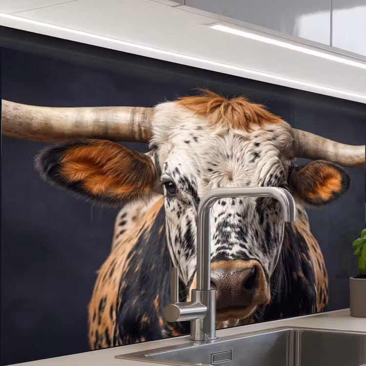 Küchen rückwand - Taurus - Farbenfroh - Hörner — 1