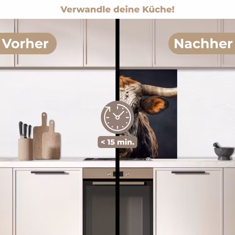 Küchen rückwand - Taurus - Farbenfroh - Hörner — 2