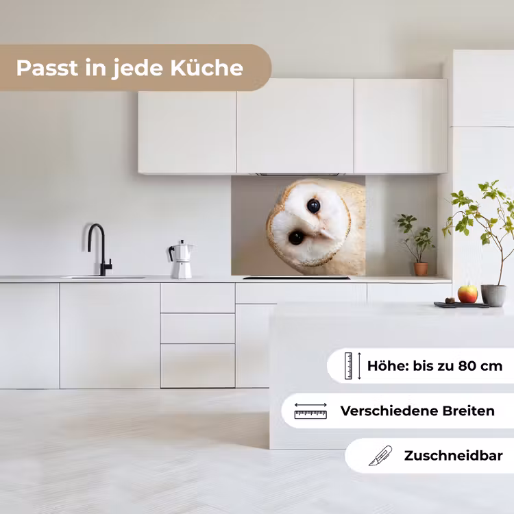 Küchen rückwand - Eule - Braun - Weiß — 6