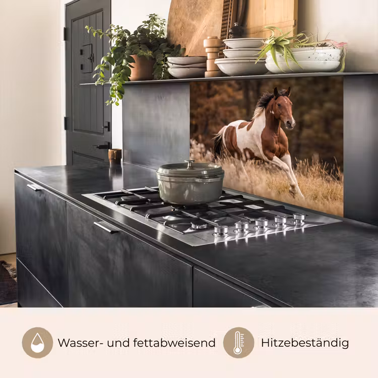 Küchen rückwand - Pferd - Braun - Gras — 4