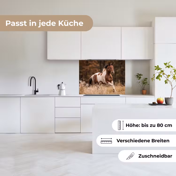 Küchen rückwand - Pferd - Braun - Gras — 6