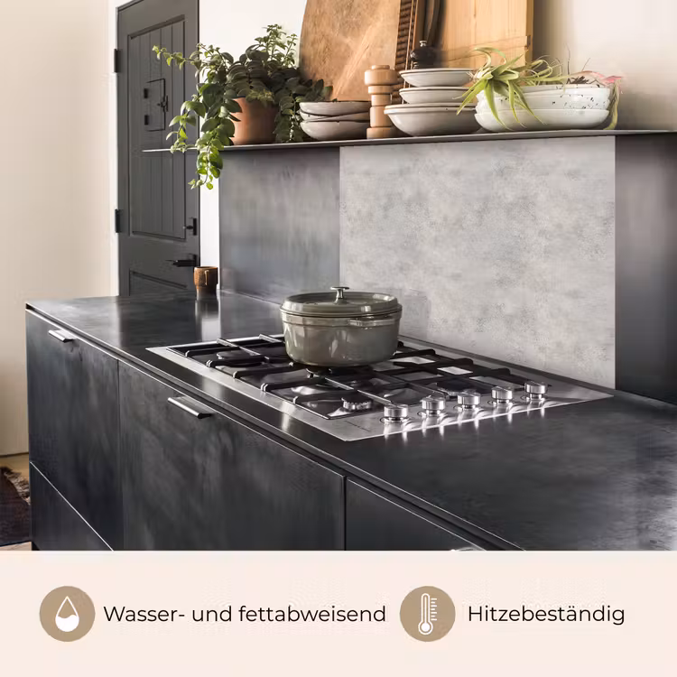 Küchenrückwand - Grau - Beton - Industriell — 4