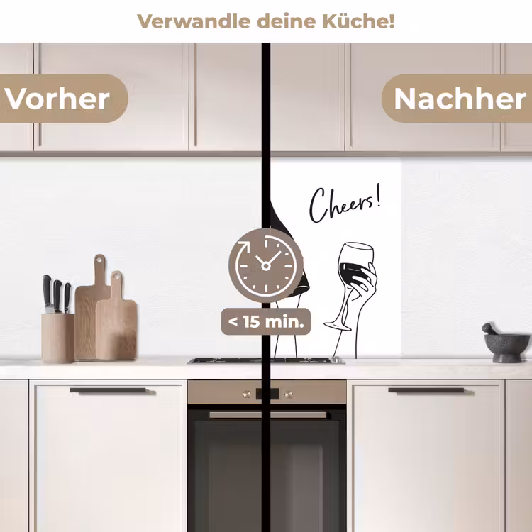 Küchenrückwand - Trinken - Schwarz - Weiß — 2