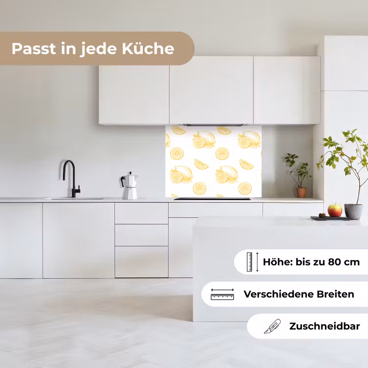 Küchenrückwand - Zitrone - Muster - Gelb — 6
