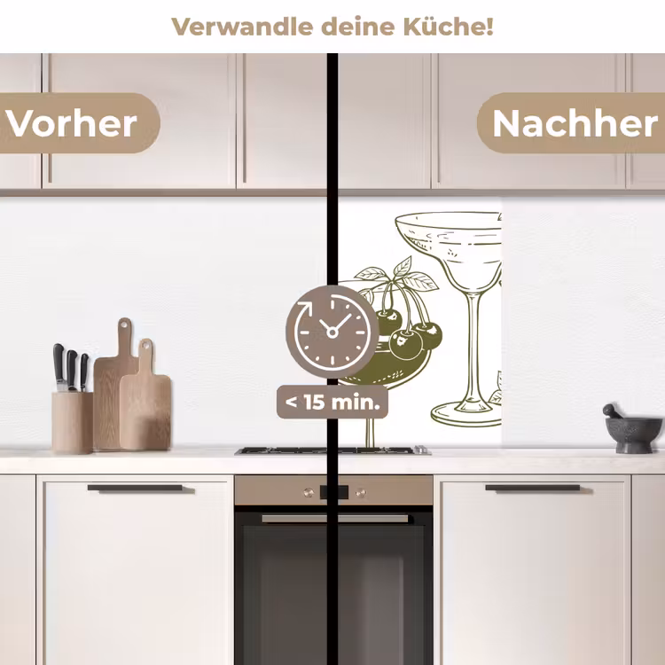 Küchenrückwand - Gläser - Cocktails - Grün — 2