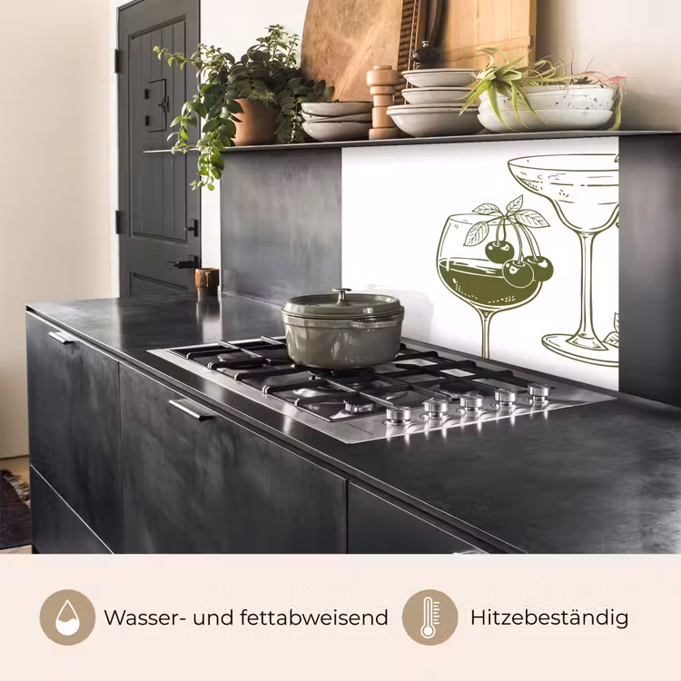 Küchenrückwand - Gläser - Cocktails - Grün — 4