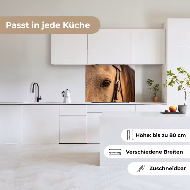 Küchen rückwand - Pferd - Auge - Braun — 6