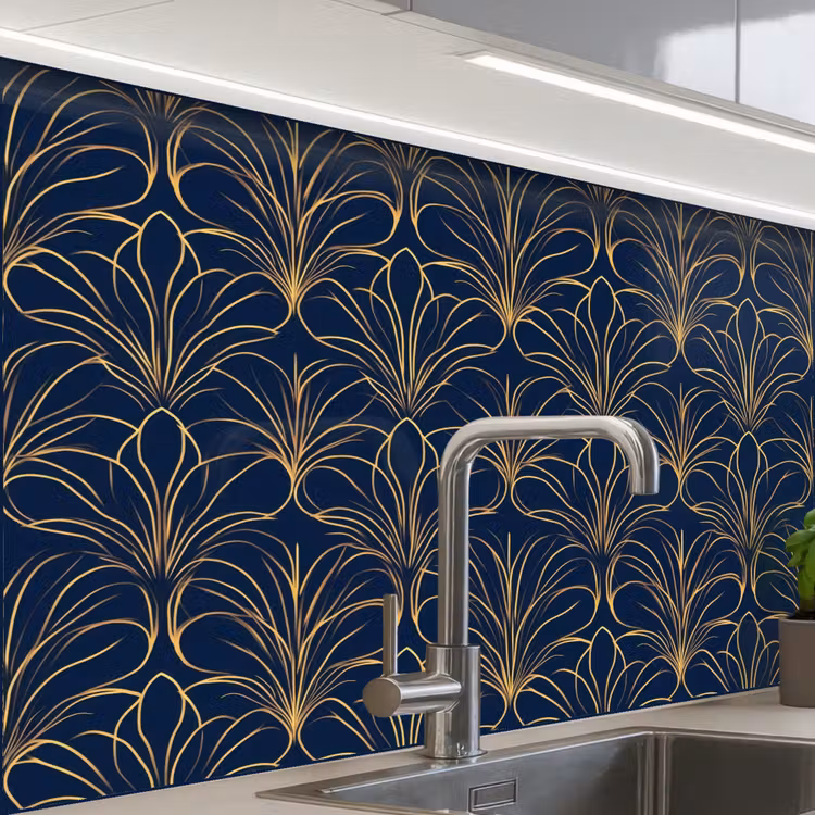 Küchenrückwand - Deco - Ventilator - Blau — 1