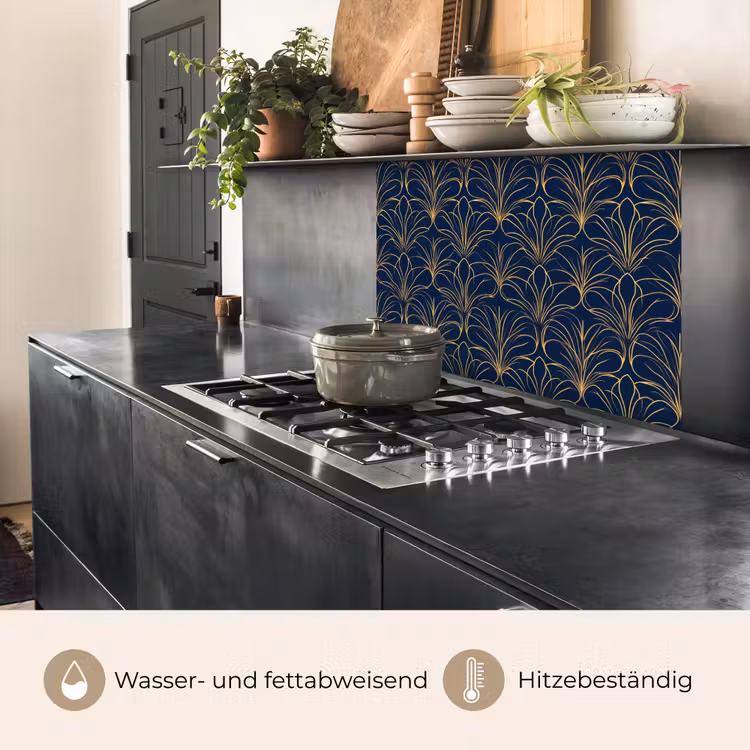 Küchenrückwand - Deco - Ventilator - Blau — 4