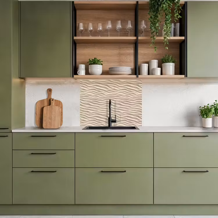 Küchenrückwand - Sand - Wellen - Beige — 7