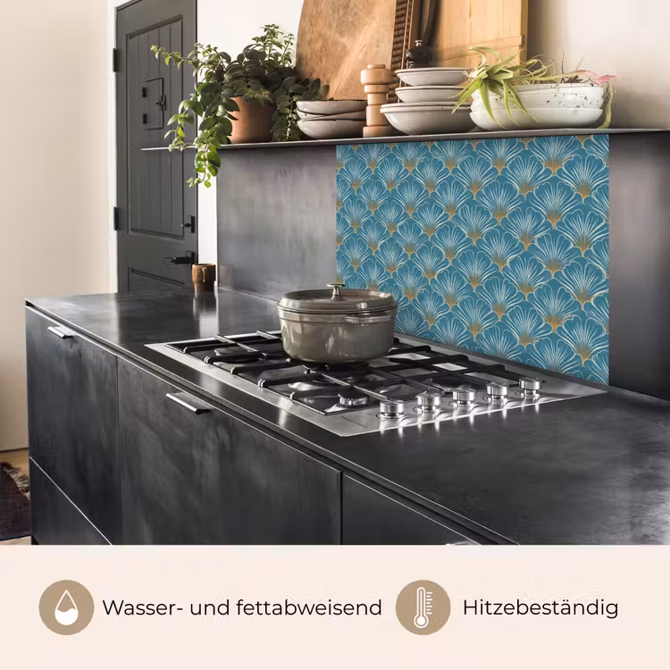 Küchenrückwand - Symmetrisch - Muster - Blau — 4