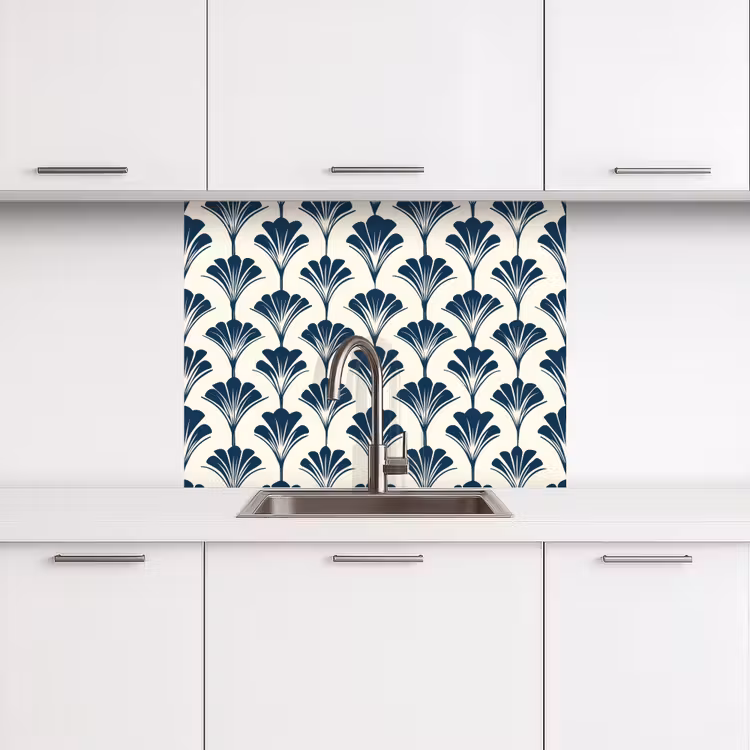 Küchenrückwand - Klassisch - Motiv - Blau — 3