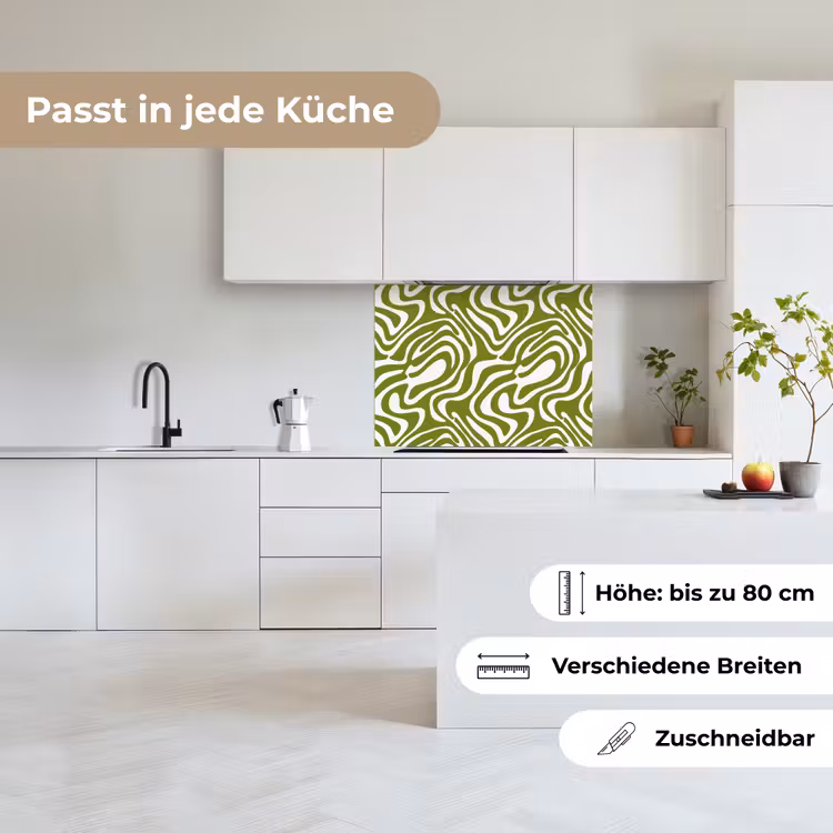 Küchenrückwand - Linienmuster - Grün - Bio — 6
