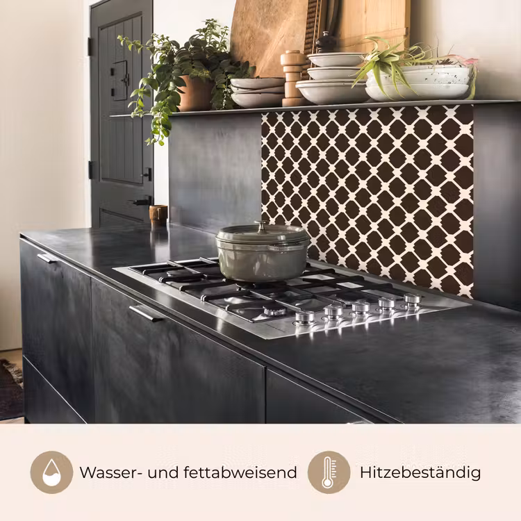 Küchenrückwand - Braun - Schachbrettmuster - Geometrisch — 4