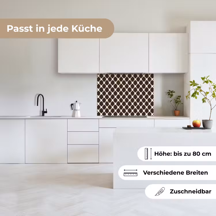 Küchenrückwand - Braun - Schachbrettmuster - Geometrisch — 6