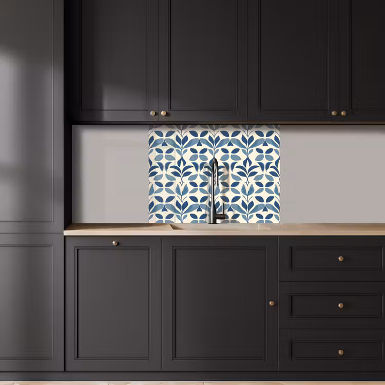 Küchenrückwand - Flora - Modern - Blau — 5
