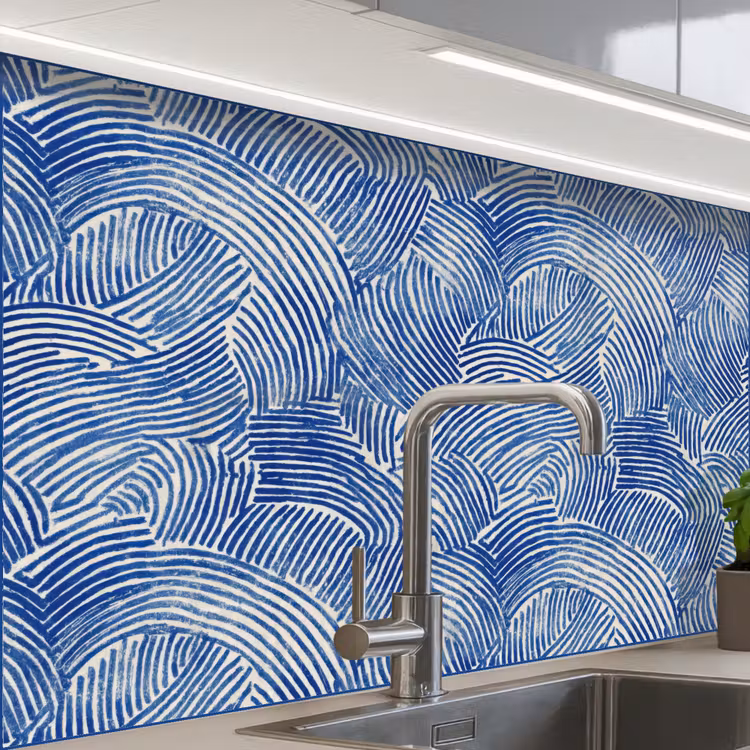 Küchenrückwand - Modern - Abstrakt - Blau — 1