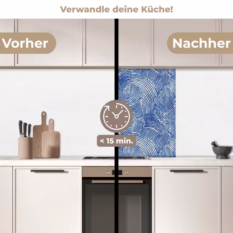 Küchenrückwand - Modern - Abstrakt - Blau — 2