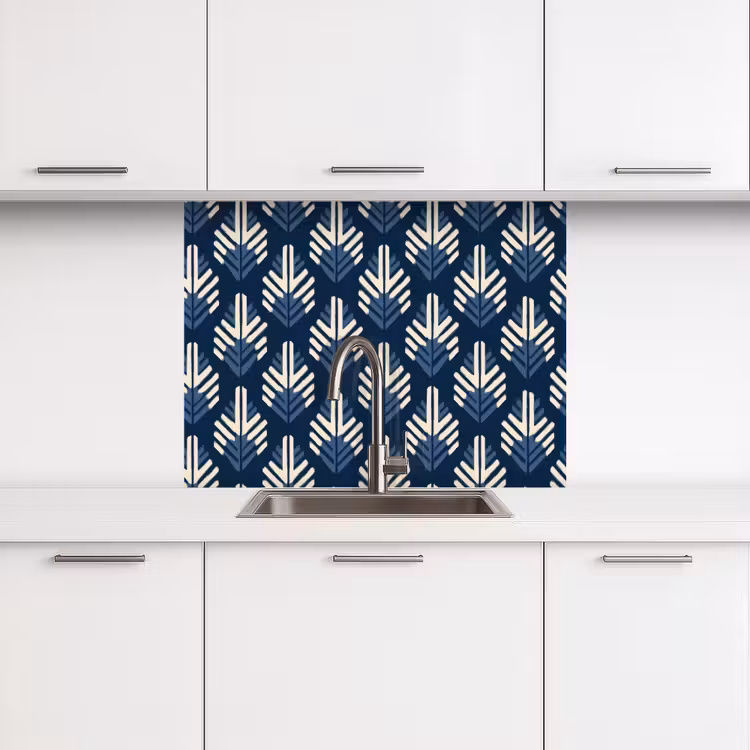 Küchenrückwand - Modern - Gemustert - Blau — 3