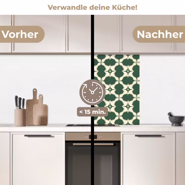 Küchenrückwand - Fliese - Klassisch - Grün — 2