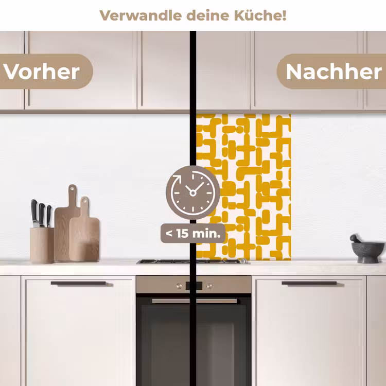 Küchenrückwand - Gelb - Beige - Muster — 2
