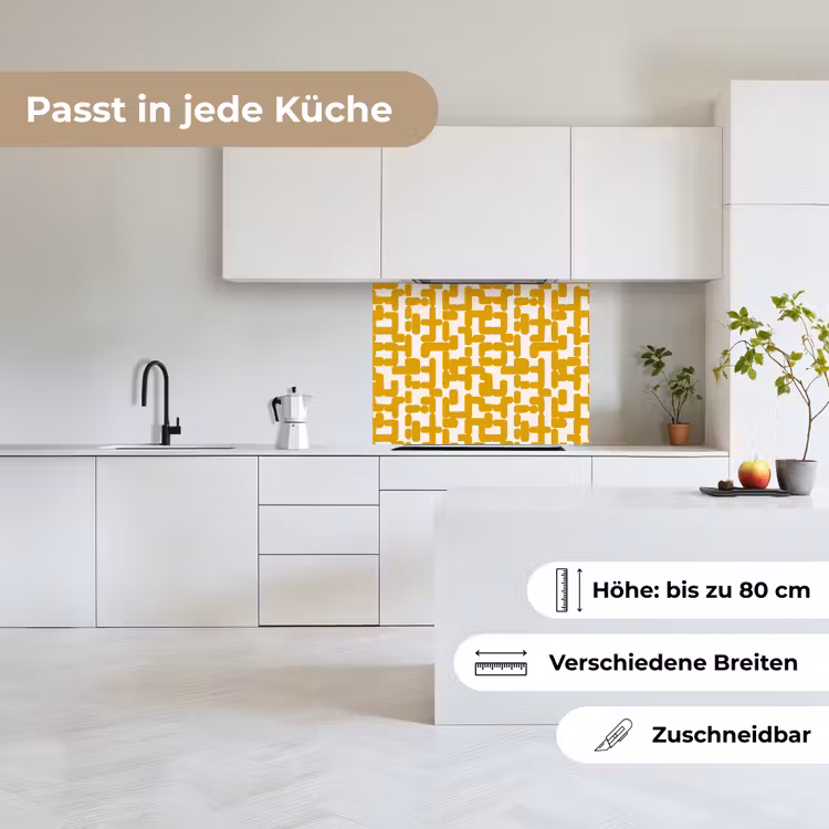 Küchenrückwand - Gelb - Beige - Muster — 6