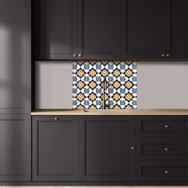 Küchenrückwand - Klassisch - Geometrisch - Blau — 5