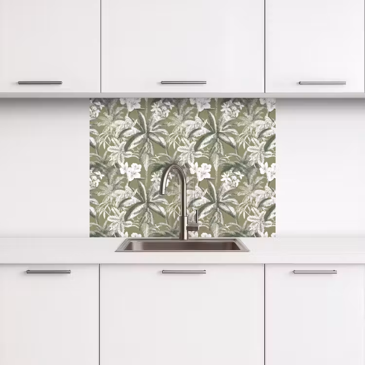 Küchenrückwand - Botanisch - Blumen - Grün — 3