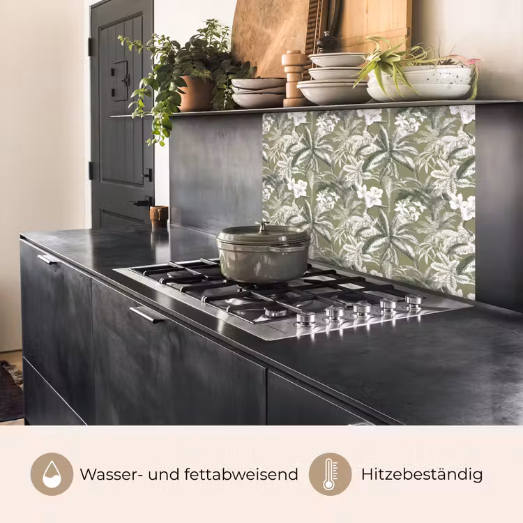 Küchenrückwand - Botanisch - Blumen - Grün — 4