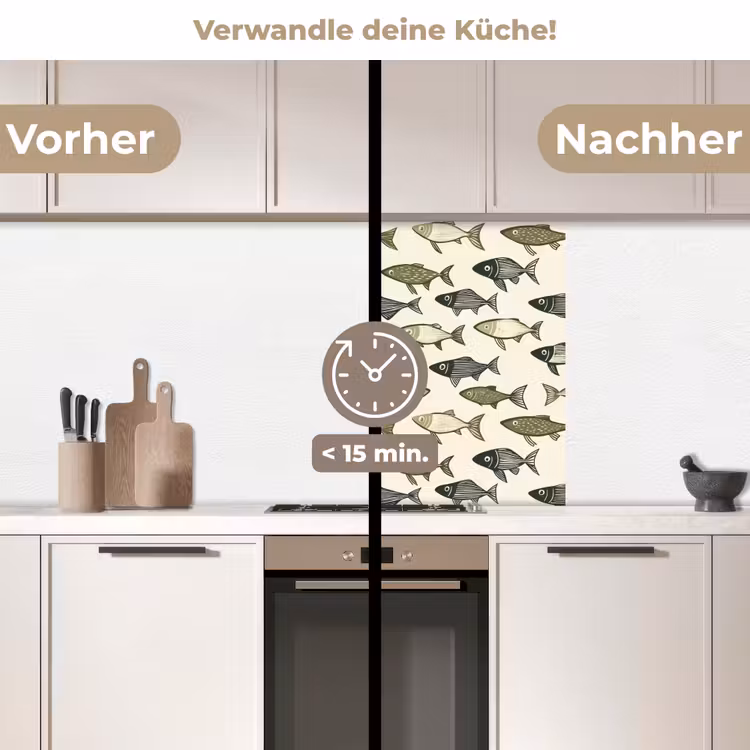 Küchenrückwand - Fische - Klassisch - Grün — 2