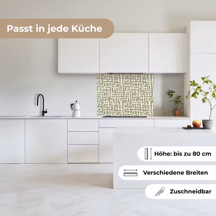 Küchenrückwand - Grafik - Muster - Grün — 6