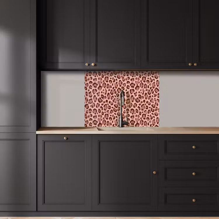 Küchenrückwand - Leopard - Muster - Rosa — 5