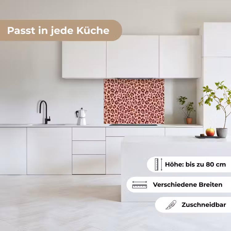 Küchenrückwand - Leopard - Muster - Rosa — 6