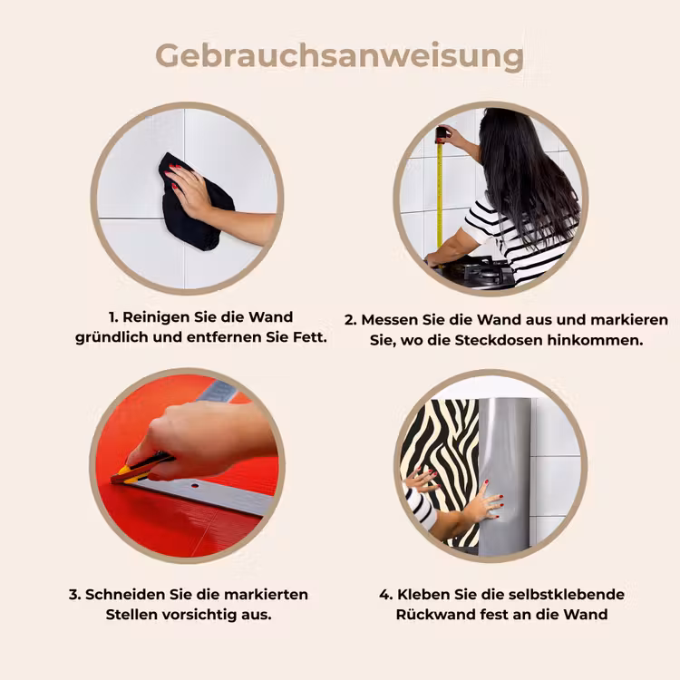 Küchenrückwand - Zebra - Druck - Klassisch - Schwarz — 8