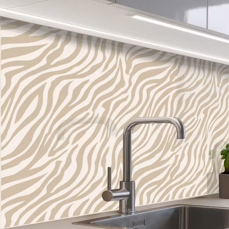 Küchenrückwand - Zebra - Muster - Beige — 1