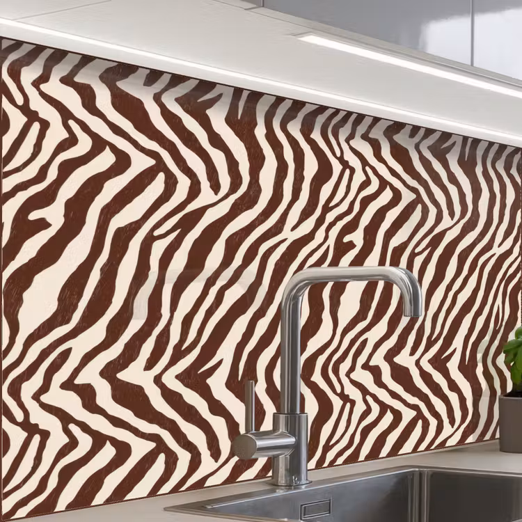 Küchenrückwand - Zebra - Muster - Schwarz - Weiß — 1