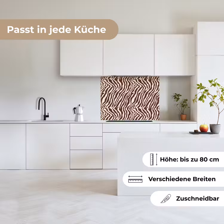Küchenrückwand - Zebra - Muster - Schwarz - Weiß — 6