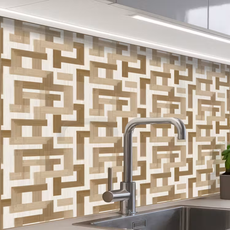 Küchenrückwand - Geometrisch - Retro - Braun — 1